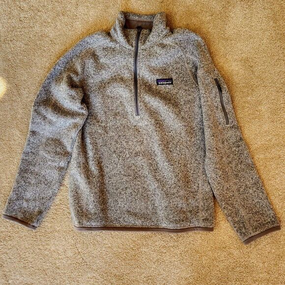 Patagonia Better Sweater 1/4 Zip Fleece Birch White Small - Picture 1 of 3